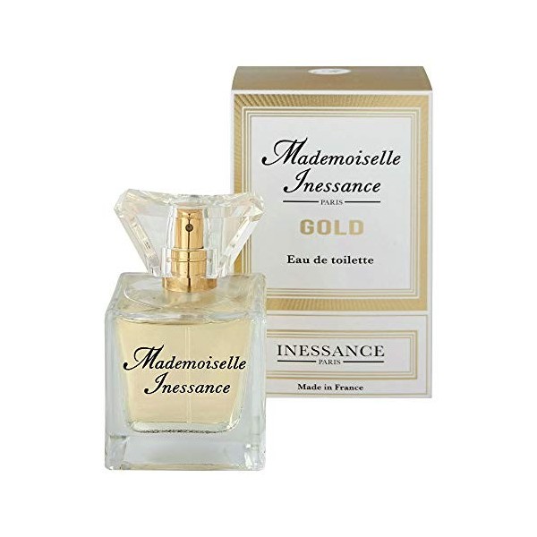 Inessance Paris - Eau de Toilette pour Femme Mademoiselle Inessance Gold - Parfum aux Notes Florales et Lumineuses - Flacon C