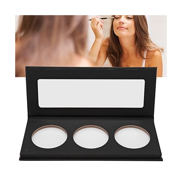 Palette de maquillage vide bricolage, palette de fard à paupières vide à 3 compartiments ABS étanche pour la maison