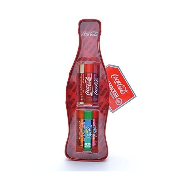 Lip Smacker - Collection Canettes Coca-Cola - Ensemble Baumes à Lèvres de Différents Parfums - Cadeau Sucré en Canette Classi