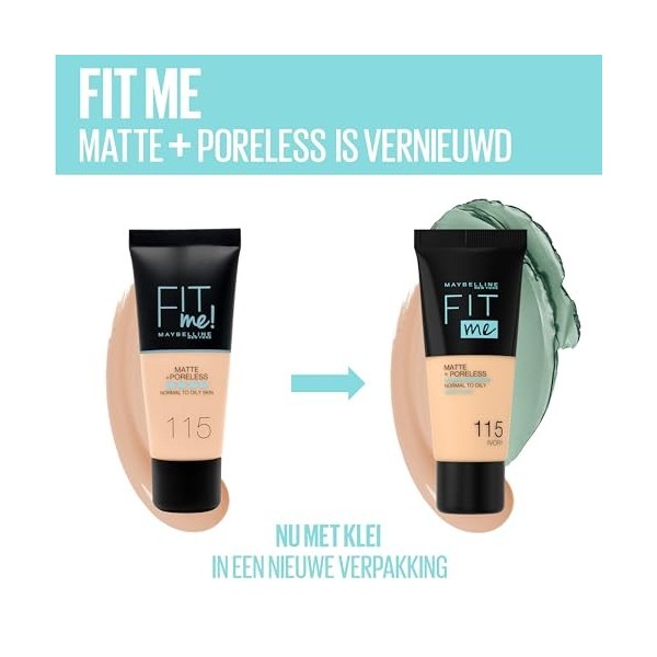 Maybelline New-York - Fond de Teint Fluide Fit Me! Matte & Poreless - Peaux normales à grasses - Teinte : 238 Bronze Doré - 3