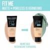 Maybelline New-York - Fond de Teint Fluide Fit Me! Matte & Poreless - Peaux normales à grasses - Teinte : 238 Bronze Doré - 3