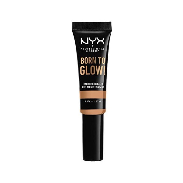 NYX Professional Makeup Anti-Cernes Éclat Born to Glow, Regard Illuminé, Réduction des Cernes, Illuminateur et Correcteur Con