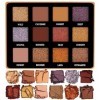 Fard À Paupière Palette Maquillage Yeux - Nude Bronze Or Cuivre 12 Couleurs Shimmer Mat Ultra Pigmenté - Palette Dombres À P