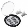 Naler Magnétique Faux Cils, Faux Cils 3D réutilisables sans Colle Faux Cils naturels 8PCS 4 Paires 