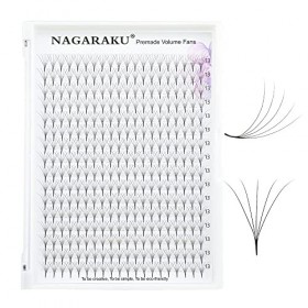 NAGARAKU Extensions de Cils Volume Russe Bouquet Gagner du Temps Faux-Cils Premade Fans Eyelash Extensions Naturel Profession