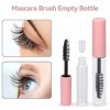 Agatige 10PCS Tube Mascara Vide et Brosse, 5 ML Bouteille de Tube Mascara Vide et Rechargeable Avec Baguette pour Cils, Boute