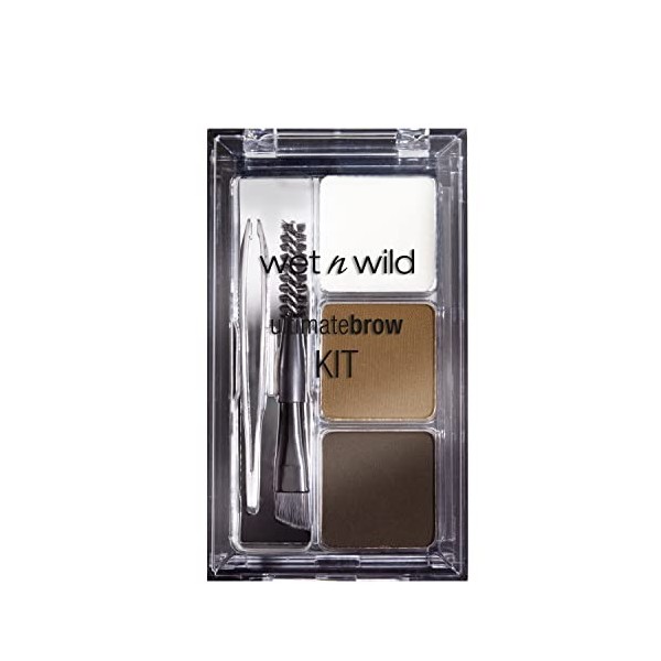 wet n wild - ULTIMATE BROW KIT - Redessinez vos sourcils avec précision - Teinte Ash Brown - 100% Cruelty Free - Produit Vega