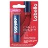 Labello Caring Beauty Rouge 1 x 5,5 ml , Stick à lèvres au beurre de karité et huile d’amande, Baume à lèvres à la couleur r