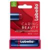 Labello Caring Beauty Rouge 1 x 5,5 ml , Stick à lèvres au beurre de karité et huile d’amande, Baume à lèvres à la couleur r