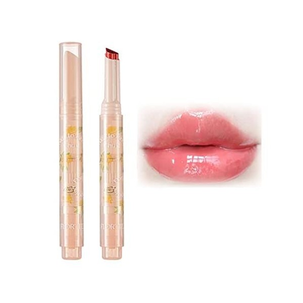 Rouge à lèvres Flortte Jelly,Flortte First Kiss Love Lipstick Hydratant Lip Glaze Florette Beauty Makeup Lip Pen,Flortte Nice...