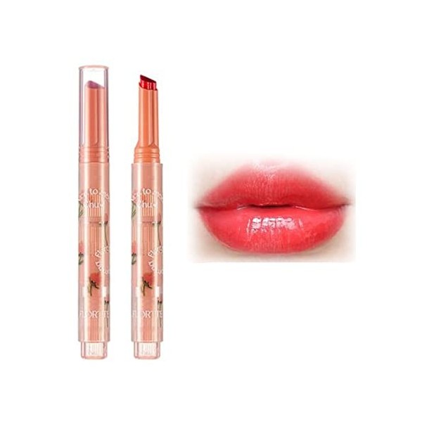 Rouge à lèvres Flortte Jelly,Flortte First Kiss Love Lipstick Hydratant Lip Glaze Florette Beauty Makeup Lip Pen,Flortte Nice...