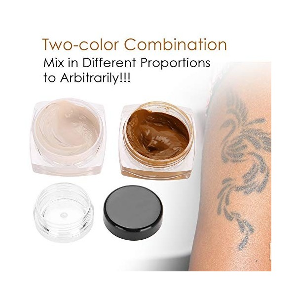 Kit de maquillage correcteur de mise à niveau, correcteur de tatouage de cicatrice professionnelle Vitiligo cache des taches 