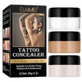 TattooConcealer Professional Waterproof Invisible Skin Camouflage Cream Scars Covering Birthmarks Spots Makeup Imprints Water