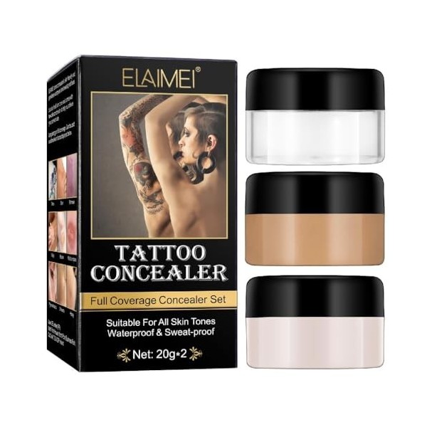 TattooConcealer Professional Waterproof Invisible Skin Camouflage Cream Scars Covering Birthmarks Spots Makeup Imprints Water