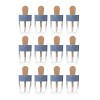 Lot de 12 tubes vides en plastique en forme de crème glacée - pour baumes à lèvres/gloss - Rechargeables, bleu Bleu - AM4GZ