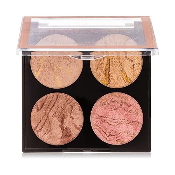 Makeup Revolution, Trousse à joues Fresh Perspective, 4 teintes, 8,8 g