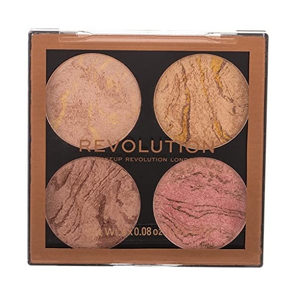 Makeup Revolution, Trousse à joues Fresh Perspective, 4 teintes, 8,8 g