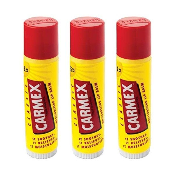 Carmex Classic Lippenbalsam Stick LSF 15 , paquet de 3 3 x 4 g .