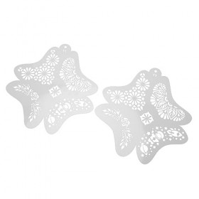 Pochoirs de suivi du visage, différents styles, réutilisables, design creux, 2 pochoirs de peinture durable pour le visage et