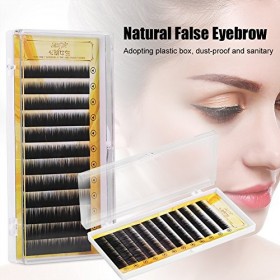 Extension de faux sourcils noirs mélangés Faux renforceur de sourcils Sourcils individuels 5-8mm