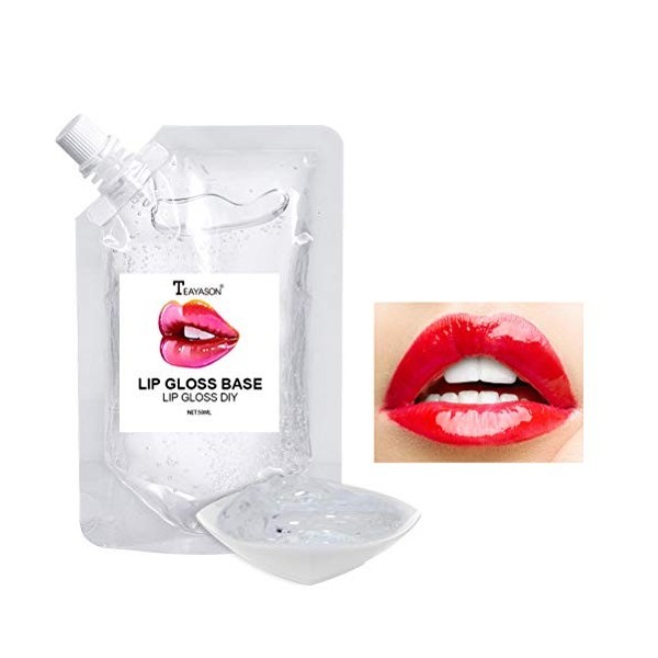 BST&BAO Base de Brillant à lèvres DIY Lip Glow Lip Glaze Base, 50ml Hydratant Lip Gloss Base Lip Maquillage Primer Basic Lips