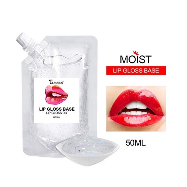 BST&BAO Base de Brillant à lèvres DIY Lip Glow Lip Glaze Base, 50ml Hydratant Lip Gloss Base Lip Maquillage Primer Basic Lips