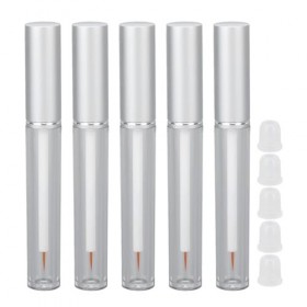 5PCS Tube Mascara Vide et Brosse, 3ML Flacon Mascara Plastique Anti-Fuite Conteneur Mascara avec Bouteille de Sérum de Cils d