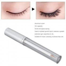 5PCS Tube Mascara Vide et Brosse, 3ML Flacon Mascara Plastique Anti-Fuite Conteneur Mascara avec Bouteille de Sérum de Cils d