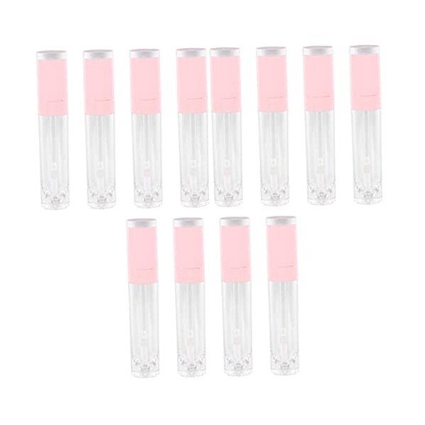 FRCOLOR 4 Pièces Tube Vide De Brillant À Lèvres Conteneur Noir Mini Brillant À Lèvres Conteneurs En Plastique Transparent Bri