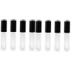 FRCOLOR 4 Pièces Tube Vide De Brillant À Lèvres Conteneur Noir Mini Brillant À Lèvres Conteneurs En Plastique Transparent Bri