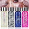 Fyihoxi 4 Bottle Paillettes Visage, Paillettes de Corps Maquillage Paillettes Set pour Festival, Glitter Body Gel, Paillettes