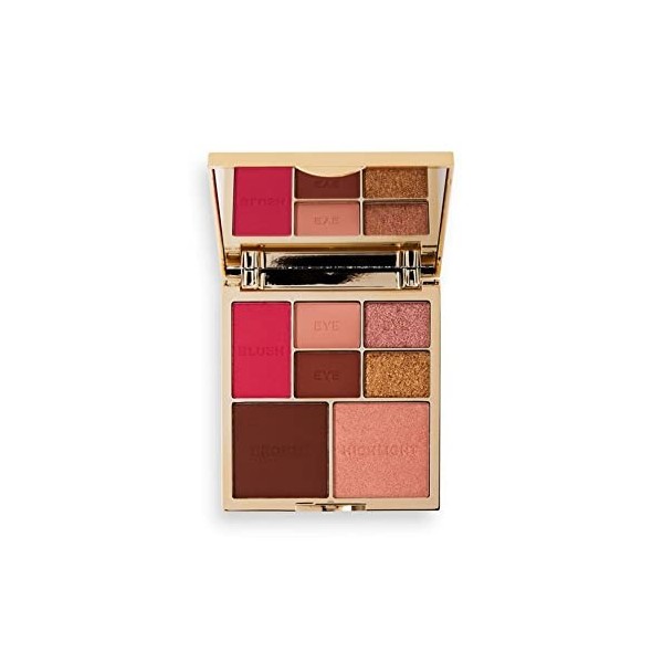 Revolution Pro, True Love Palette Yeux & Visage, Blusher/Bronzer/Highlighter Visage, x4 Pans dOmbre à Paupières, Palette 7 P