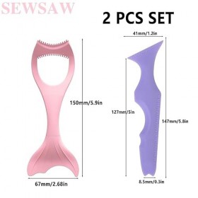 SEWSAW 2Pcs Pochoir Eyeliner Silicone Eyeliner Stencils Règle de Beauté en Silicone Aide Trait Eyeliner Modèle Eyeliner pour 