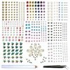 Strass Coachella Autocollant bijoux 9 Feuilles Visage Paillettes Yeux Visage Corps Ongles Festival Maquillage diamant Sticker