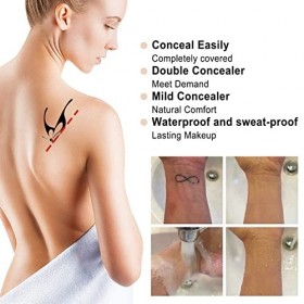 Tattoo Cover Up Makeup, Tattoo Concealer Camouflage Cream Concealer Scar Concealer Waterproof Scar Concealer Cacher les Tache