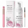 Eyelash Extension Shampoo & Brush + Mascara Wand,Eyelash Shampoo Foaming Cleanser for Professional Salon and Home Care,Wash f