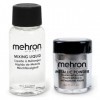Mehron make-up Metallic Powder avec Mixing Liquid - Silver 5 gr/30 ml 