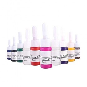 10pcs Couleurs de Base Encre de Tatouage Ensemble Body Peinture Pigment Kit Professionnel Pernament Maquillage Tatouage Encre