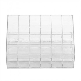 Denash Support de Rouge à lèvres Conteneurs de Stockage en Verre Support de Rouge à lèvres, Présentoir de Vernis à Ongles, Su