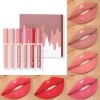 Pure Vie Lip Gloss Kit Cadeau Maquillage pour Femme, 6Color Rouge a Levre mat Longue Tenue Rouges à Lèvres, Crayon a Levre Ma