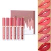 Pure Vie Lip Gloss Kit Cadeau Maquillage pour Femme, 6Color Rouge a Levre mat Longue Tenue Rouges à Lèvres, Crayon a Levre Ma