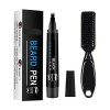 Barbe Filler Crayon et Brosse Étanche Barbe Stylo Barbe Enhancer Moustache Coloration Façonner Outils noir 