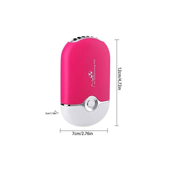 Hotsel Cils Ventilateur Mini USB Portable Climatisation Ventilateur Électrique Rechargeable sans Lame Refroidissement À Air P