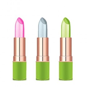 3PCS Vibely Aloe Vera Lipstick Long Lasting Moisturizer Lip Balm Temperature Color Change Lip Gloss Set