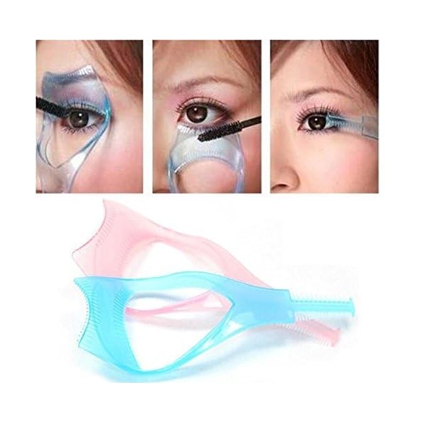 2 PCS plastique Mascara Guard Guarder avec peigne-Beauté Make Up Eyes Mascara Shields supérieure des outils de maquillage bl