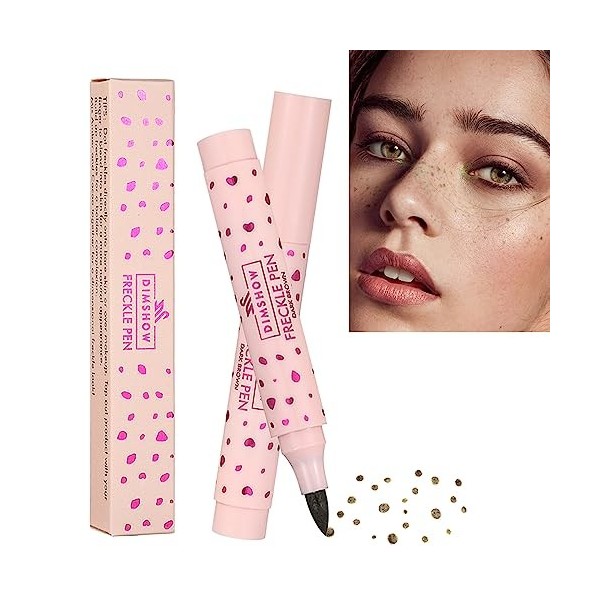 Erinde Lot de 2 stylos à maquillage liquide, faux fausses imperfections, maquillage du visage Kawaii waterproof, longue durée