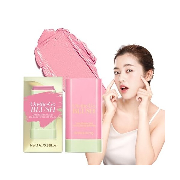 Bâton De Fard À Joues Hydratant,Bâton De Blush Crème Pour Les Joues,Bâton De Fard À Joues Naturel Mat Pour Un Éclat Naturel,B