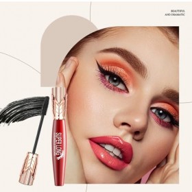 Mascara Allongeant Stéréo-Imperméable Et Résistant À La Transpiration,Mascara Pour Cils En Fibre De Soie 4d,Mascara Super Lon