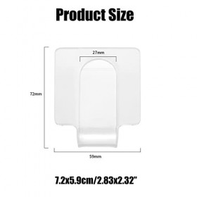 Lot de 2 palettes de maquillage professionnelles en acrylique transparent pour nail art, manucure, peinture et cosmétiques mé