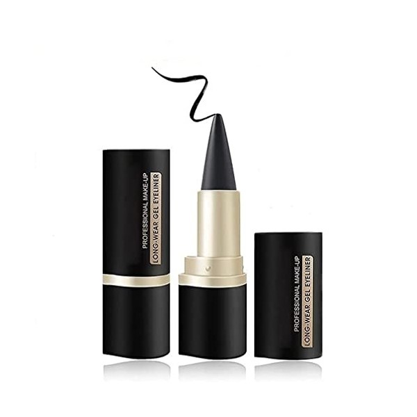 Matte Quick-Dry Eyeliner, Ultra Black Gel Eyeliner, Eyeliner Mat à séchage Rapide, Eyehiner en Gel Longue Tenue, Eye-Liner im